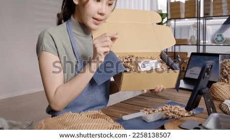 Similar – Image, Stock Photo Live plastic-free with natural cosmetics and cleaning agents