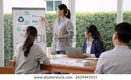 Similar – Image, Stock Photo Group of asian and caucasian happy kids huddling, looking down at camera and smiling