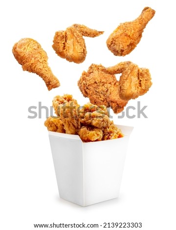 Similar – Image, Stock Photo Fried chicken leg and wig near sauce