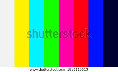 vector colorful signal of TV screen, television signal with graphic colors film, video display screen color swatch tv for background