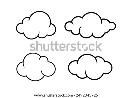 cloud line shape, graphic clouds outline, clouds lined, cloudy line simple