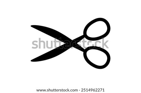 scissors icon, scissor silhouette symbol, scissors sticker logo simple