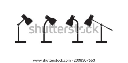 Simple set desk lamp icon ,vector grapict, flat design style. Desk lamp modern vector illustration