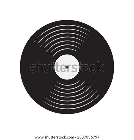 Gramophone vinyl LP record icon vector, illustration of vinyl disc, vinyl record symbol , sign for web 