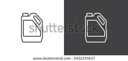 Canister icon line. Petrol signs. Car petrol symbol. Jerry cans of oil icon vector illustration. Fuel can vector icon illustration isolated on black and white background.