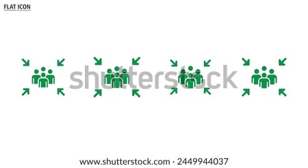 Green Assembly point sign. gathering point signboard, Assembly point icon, emergency evacuation icon symbol, assembly sign vector illustration in transparent background.