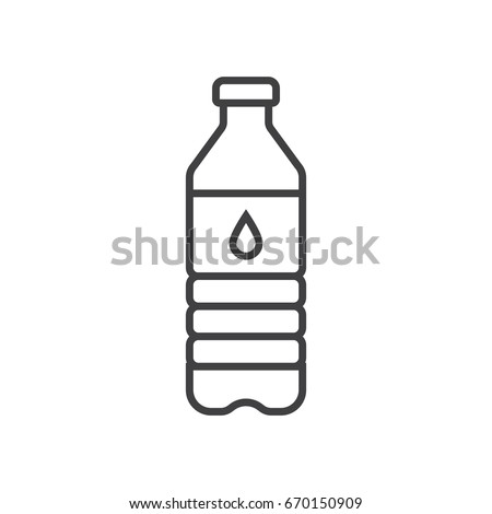 Water bottle line icon.