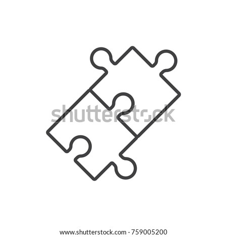 Puzzle line icon.