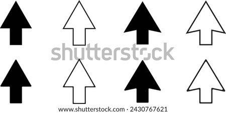 Arrows cursor black solid and outline icons. Arrow icon. Arrow vector collection. Arrow, Cursor. Modern simple arrows. Vector illustration eps 10 file