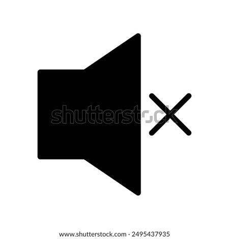 Speaker volume off icon vector sign