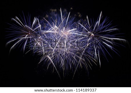 A beautiful fireworks in the night sky