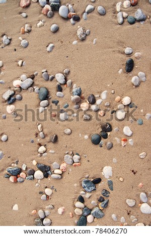 Sand and stone pebbles. Can be used as background