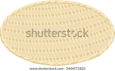 Vector illustration of a hand-drawn bamboo colander.