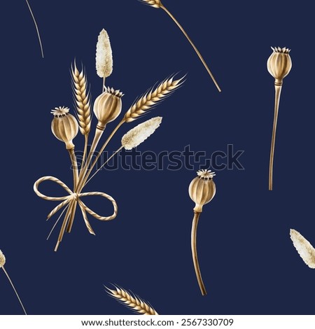 Similar – Image, Stock Photo dry poppy boxes and stems