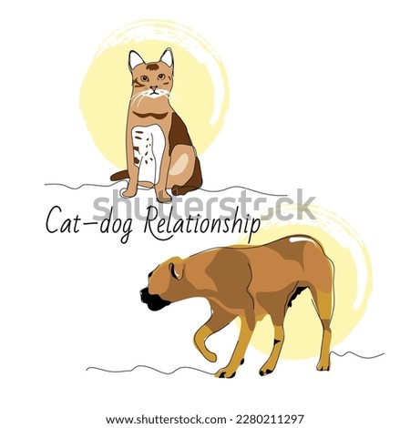 Dog And Cat stock illustrations from iStock