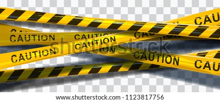 Vector background of caution yellow warning lines.