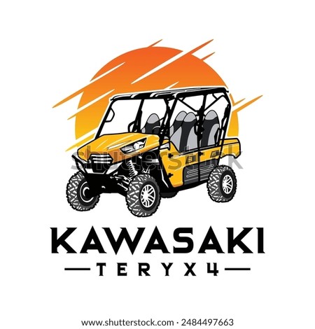 outdoor Kawasaki teryx4 vector illustration, logo design