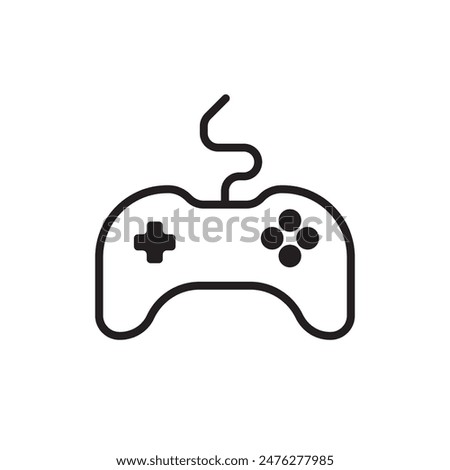 Game icon with linear design 