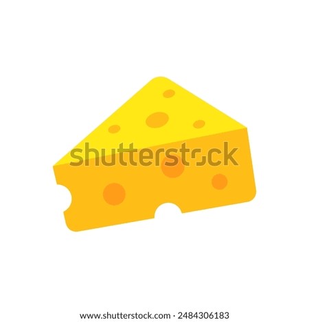 Cheese icon with flat style. Simple cheese vector 