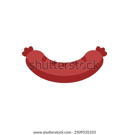 Sausage icon with flat style. Simple sausage vector illustration