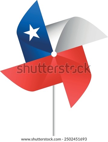 
Paper mill with Chile flag design in vector format