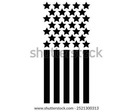 Independence Day modern vector background. Glossy grunge concept vertical american flag.	