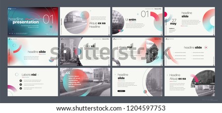 Presentation template. Gradient elements for slide presentations on a white background. Use also as a flyer, brochure, corporate report, marketing, advertising, annual report, banner. Vector