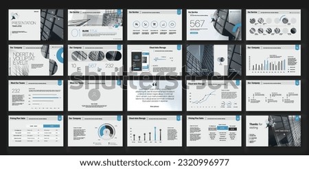 Geometric Blue presentation templates elements on a white background. Vector infographics. Use in Presentation, flyer and leaflet, corporate report, marketing, advertising, annual report, banner.