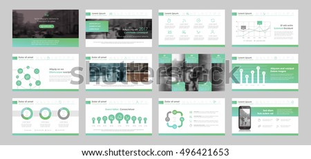 green brochure template presentation design download free vector