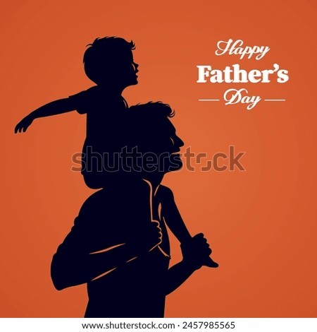 Similar – Image, Stock Photo Father with sons and ball