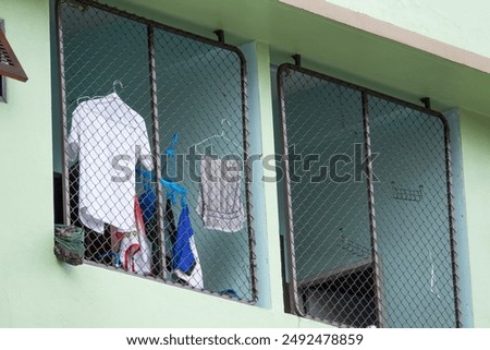 Foto Bild wäscheleine Mauer Wand