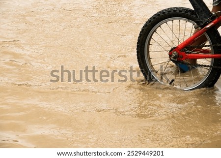 Similar – Image, Stock Photo dirty bicycle with water bottle