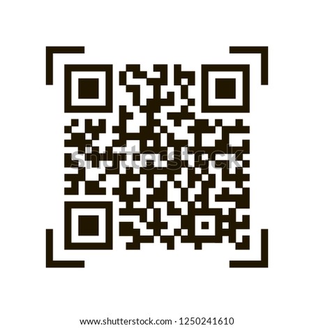 QR code. Sample qr code icon. Vector stock illustration isolated on white background