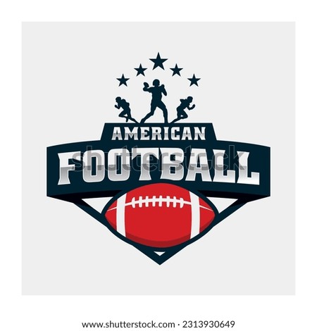 American Football Logo Design Vector