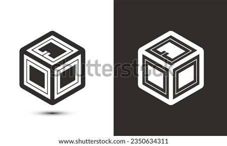 QOO letter logo design with illustrator cube logo, vector logo modern alphabet font overlap style. Premium Business logo icon. White color on black background