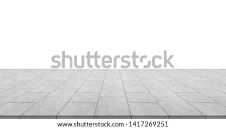 Business concept - empty stone floor top isolated on white background for display or mockup product Stock foto © 