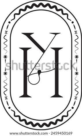 YH letter Interiors Design logo design by Kumau Studio