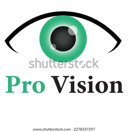 Pro Vision Logo is an Eye illustration, Representing Clear and Focused Vision for Your Brand.