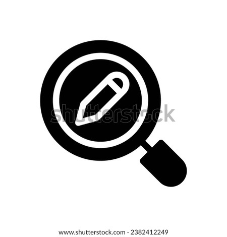 search glyph icon logo for website, application, printing, document, poster design, etc, Suitable for web Design,Logo,App