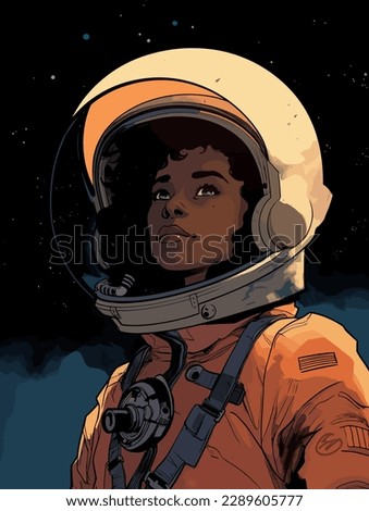 A black woman as an astronaut