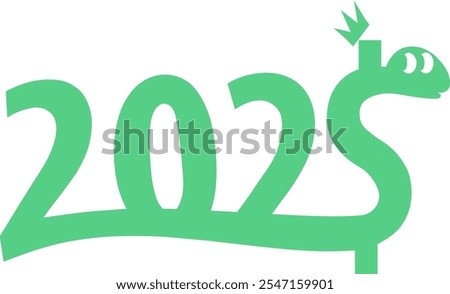 2025 logo: green snake and dollar sign with swaying crown as financial concept