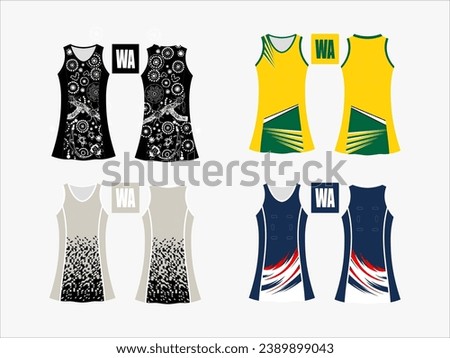 Strive in Style: Netball A-Line Dress Collection - Set of 4 Exclusive Designs for the Ultimate Sporting Elegance Netball and backetball dress