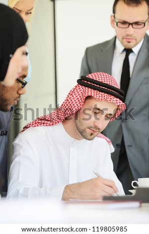 Arabic business man signing a contract