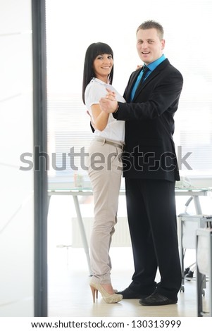 Business people having dance at break time