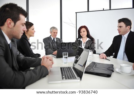 Businesspeople having a business meeting