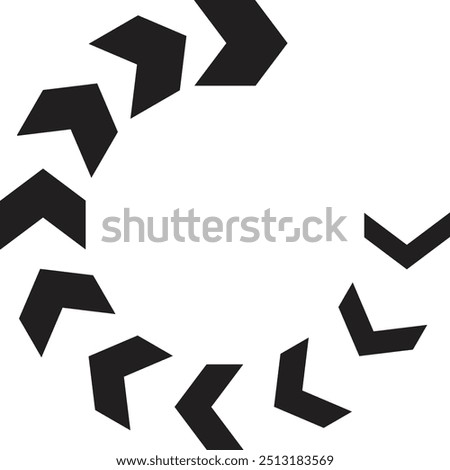 Dynamic Arrow Circle symbol. Speed, Fast Arrows Symbols Set.  Vector Illustration on Transparent Background