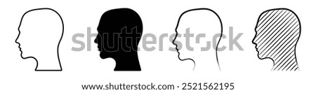 Similar – Image, Stock Photo profile of a boy  walking in the garden and looking forward