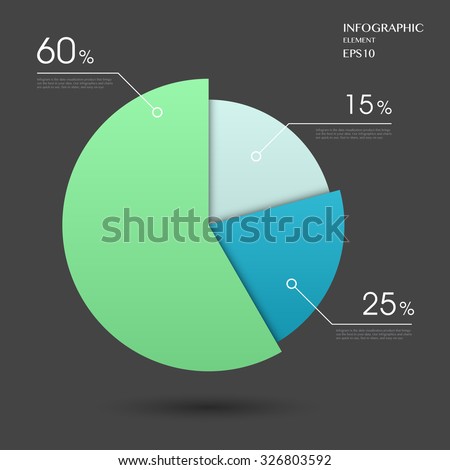 modern vector abstract pie chart infographic elements.can be used for workflow layout, diagram, number options, web design.  illustration ,EPS10