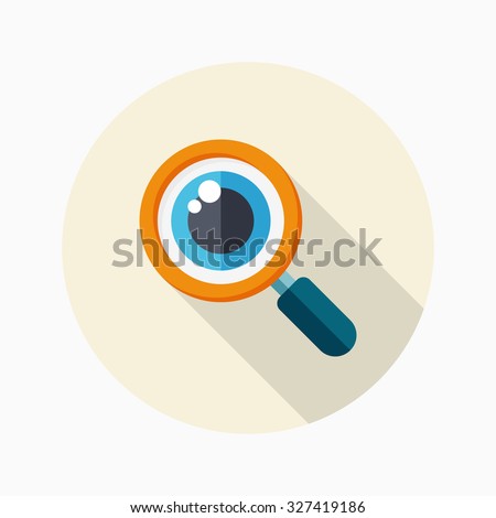 Analysis icon, vector illustration. Flat design style with long shadow,eps10