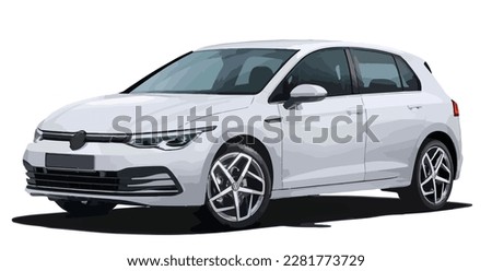modern art car vector 3d realistic render design template isolated white background
